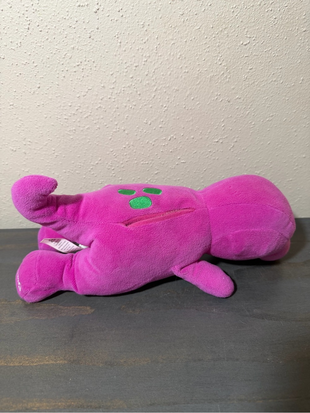 Fisher-Price Barney “I Love You” Dinosaur Plush Stuffed Toy Purple Green Vintage - Picture 4 of 7